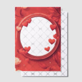 Ronde Lijst van de Rode Harten Vellum Uitnodigingen (Offset (Uitnodiging))