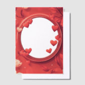 Ronde Lijst van de Rode Harten Vellum Uitnodigingen (Offset)