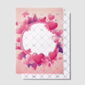 Ronde Lijst van Pink Hearts Vellum Uitnodigingen (Offset (Uitnodiging))