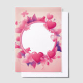Ronde Lijst van Pink Hearts Vellum Uitnodigingen (Offset)