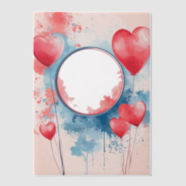 Ronde Lijst van Pink Hearts Vellum Uitnodigingen