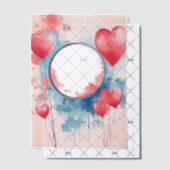 Ronde Lijst van Pink Hearts Vellum Uitnodigingen (Offset (Uitnodiging))