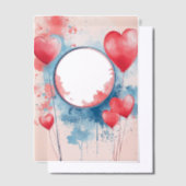 Ronde Lijst van Pink Hearts Vellum Uitnodigingen (Offset)