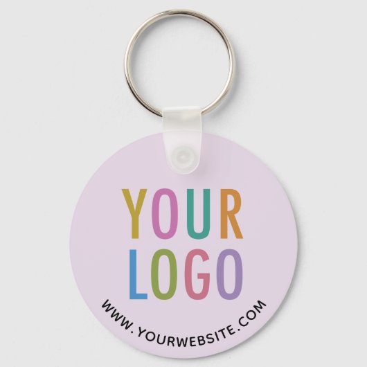 Ronde Lila Paarse Metalen Sleutelhanger Custom Log (Achterkant)