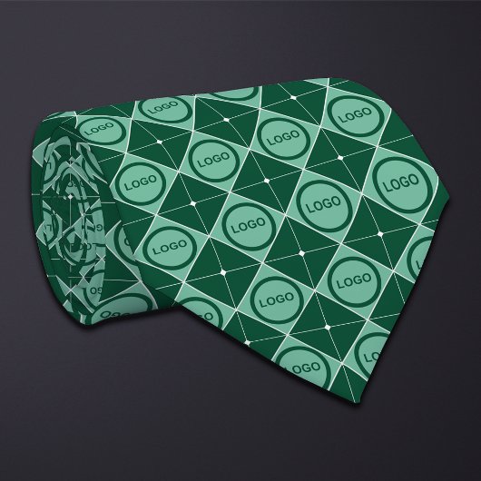 Ronde Logo Diamond Pattern Necktie Stropdas