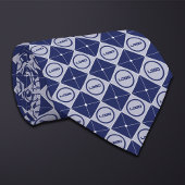 Ronde Logo Diamond Pattern Necktie Stropdas