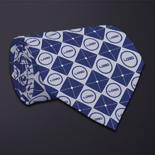 Ronde Logo Diamond Pattern Necktie Stropdas