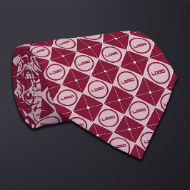 Ronde Logo Diamond Pattern Necktie Stropdas