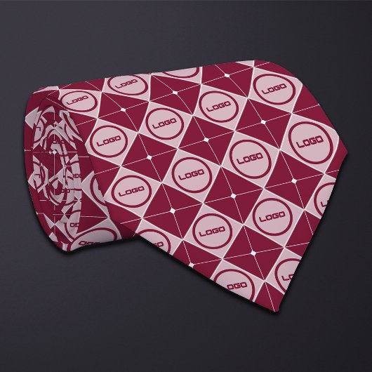 Ronde Logo Diamond Pattern Necktie Stropdas
