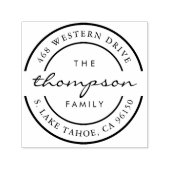 Ronde Logo | Familienaam Retouradres Zelfinktende Stempel (Design)