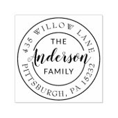 Ronde logo familienaam zelf inking stempel (Design)