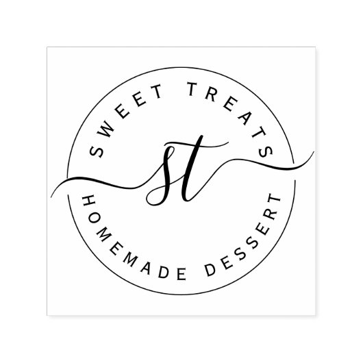 Ronde logo food retouradres Zelfinkkend stempel (Design)