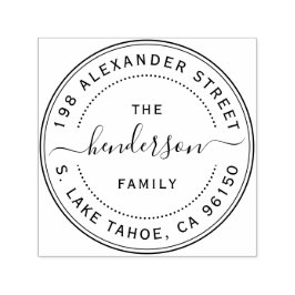 Ronde logo-gezinshereniging: zelfinkend stempel