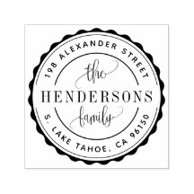 Ronde logo-gezinshereniging: zelfinkend stempel