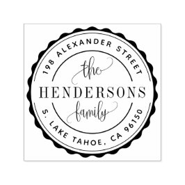 Ronde logo-gezinshereniging: zelfinkend stempel