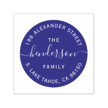 Ronde logo-gezinshereniging: zelfinkend stempel