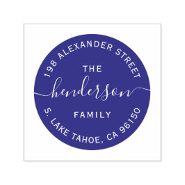 Ronde logo-gezinshereniging: zelfinkend stempel