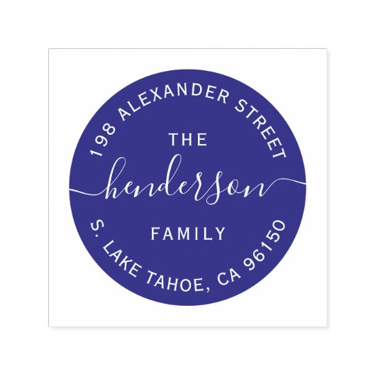 Ronde logo-gezinshereniging: zelfinkend stempel (Design)