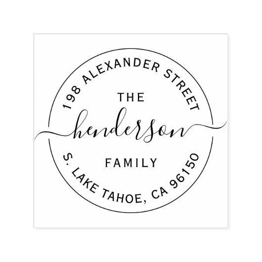 Ronde logo-gezinshereniging: zelfinkend stempel (Design)