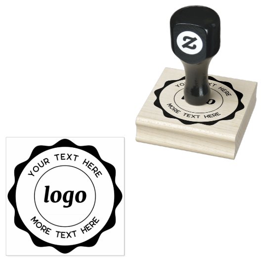 Ronde logo met tekst Zakelijke rubberen stempel (Gestempeld)