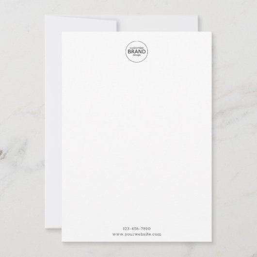 Ronde Logo minimalistische Simple Note Card-kaart Notitiekaartje (Voorkant)