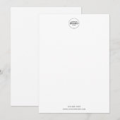 Ronde Logo minimalistische Simple Note Card-kaart Notitiekaartje (Voorkant / Achterkant)