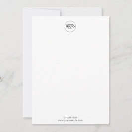 Ronde Logo minimalistische Simple Note Card-kaart Notitiekaartje