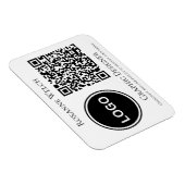 Ronde Logo QR code Bedrijf Flexibel Magneet (Rechterzijde)