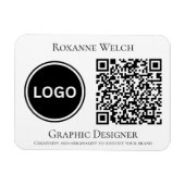 Ronde Logo QR code Bedrijf Flexibel Magneet (Horizontaal)