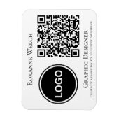 Ronde Logo QR code Bedrijf Flexibel Magneet (Verticaal)