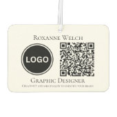 Ronde Logo QR code Bedrijf Groot Luchtverfrisser (Achterkant)