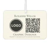 Ronde Logo QR code Bedrijf Groot Luchtverfrisser (Voorkant)