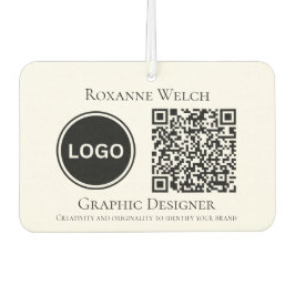 Ronde Logo QR code Bedrijf Groot Luchtverfrisser