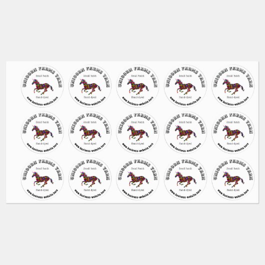 Ronde Logo Sjabloon Bedrijfslabels Zwarte tekst Labels (Vel)