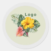 Ronde Logo Sjabloon Product Sticker (Voorkant)