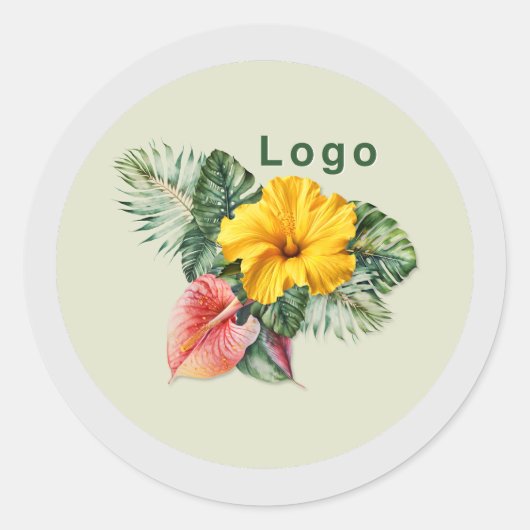 Ronde Logo Sjabloon Product Sticker (Voorkant)