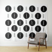 Ronde & Logo Stap van de Rechthoek en herhaal de B Wandkleed (In Situ (horizontaal))