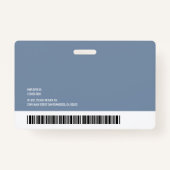 Ronde Logo Verpleegkundige Fotonaam Streepjescode  Badge (Achterkant)