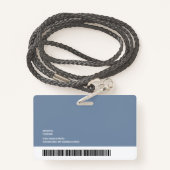 Ronde Logo Verpleegkundige Fotonaam Streepjescode  Badge (Achterkant met draagriem)