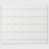 Ronde Logo Zakelijk Eenvoudig Groot Wit Cadeaupapier (Vlak)