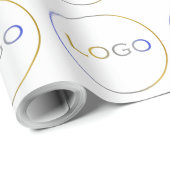 Ronde Logo Zakelijk Eenvoudig Groot Wit Cadeaupapier (Rol Hoek)