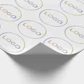 Ronde Logo Zakelijk Eenvoudig Groot Wit Cadeaupapier (Hoek)