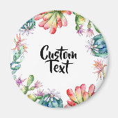 Ronde magneet - Cacti & Succes met de Tekst van de (Voorkant)