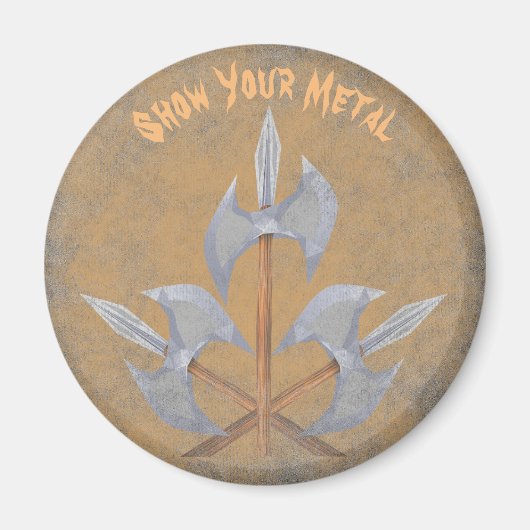 Ronde Magneet drie de Gekruiste Assen van de Slag (Voorkant)