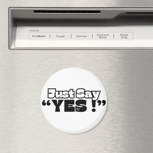 Ronde magneet: Gewoon Ja (wit) Magneet (Insitu (Vaatwasser))