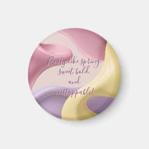 Ronde magneet in stijlvol abstract grafisch ontwer