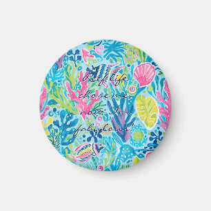 Ronde magneet in stijlvol grafisch ontwerp
