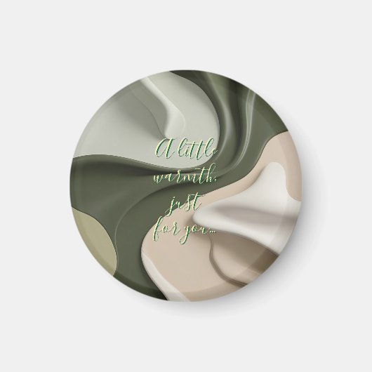 Ronde magneet in stijlvolle abstracte grafische vo (Voorkant)