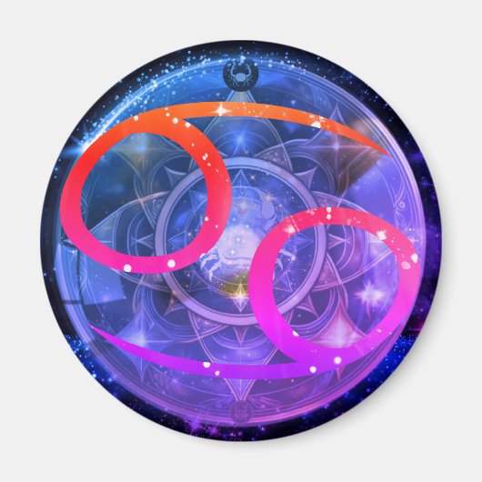 Ronde magneet- Kanker Sterrenbeeld Magneet (Voorkant)