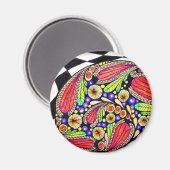 Ronde Magneet met originele kunst (Voorkant / Achterkant)